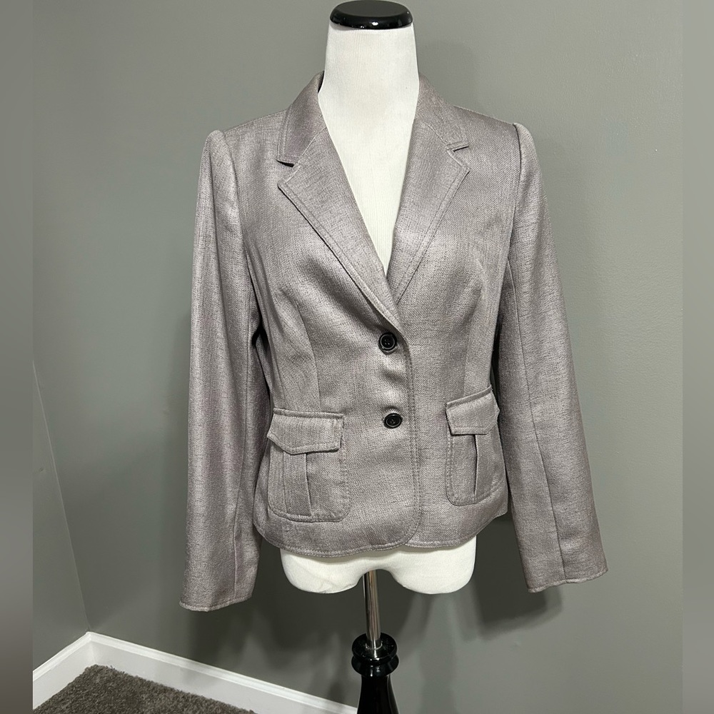 The Limited women’s size M jacket color tan 2 button up front with pockets